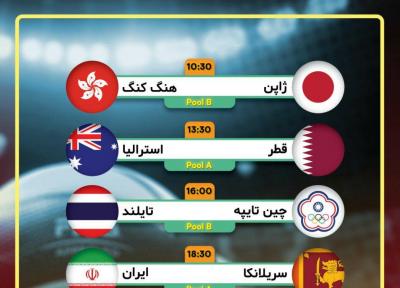برنامه روز نخست رقابت های والیبال قهرمانی آسیا