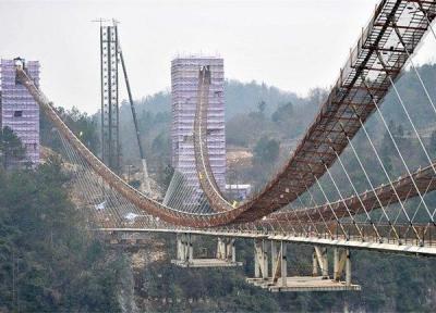 مراحل ساخت طولانی ترین پل شیشه ای دنیا