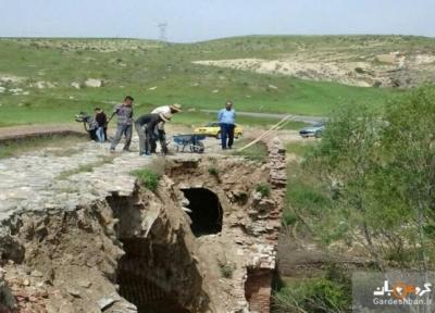 عملیات احیا و بازسازی پل تاریخی ساروق تکاب شروع شد